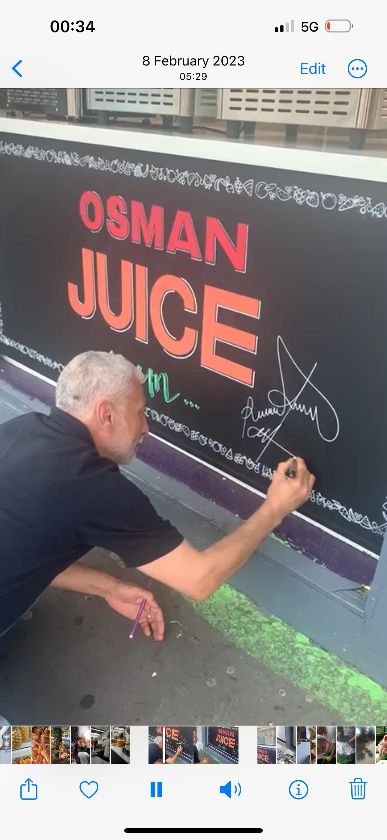 Osman Juice sign